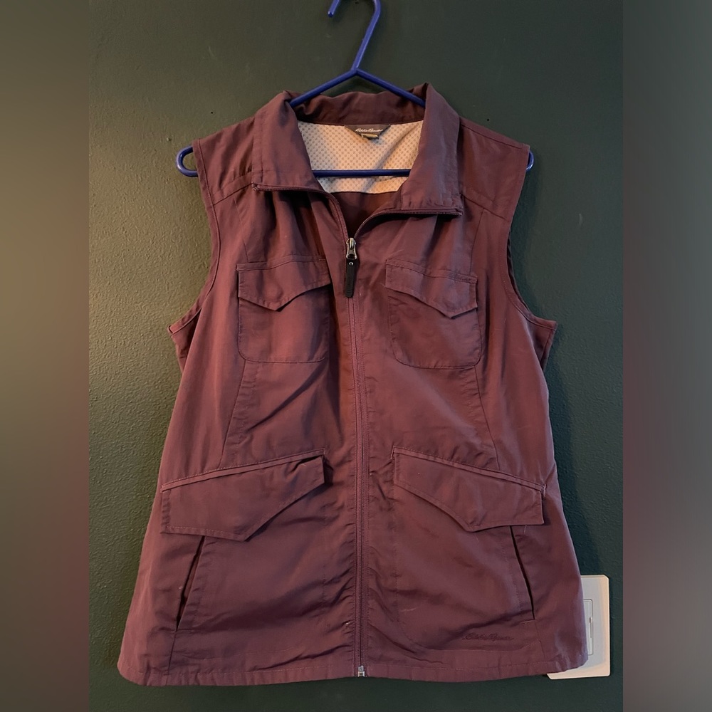 Eddie Bauer Travex Purple Outdoor Vest Womens Medium